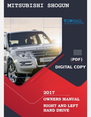 mitsubishi shogun 2017 owners manual rhd and lhd 